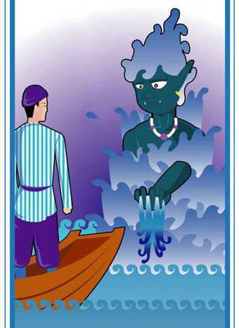 五百商人出海经商遭遇恐怖海怪_和尚轻松化解危机